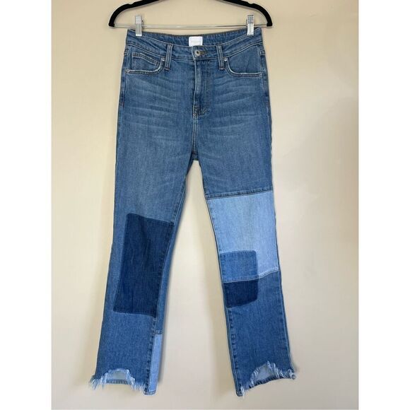 Jonathan Simkhai High Rise Patchwork Jeans - Picture 3 of 7